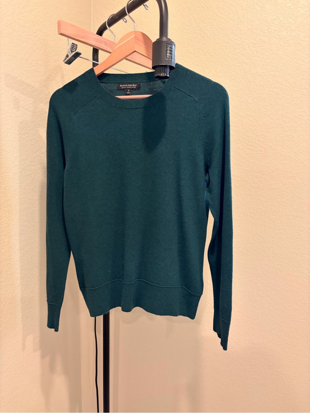 Banana Republic Merino Blend Crewneck Sweater - Teal Green - Picture 2 of 3